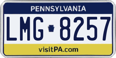 PA license plate LMG8257
