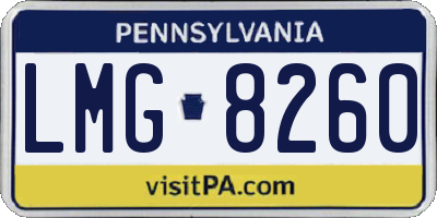 PA license plate LMG8260