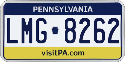 PA license plate LMG8262