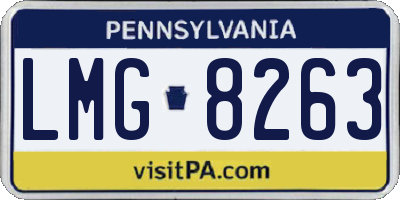 PA license plate LMG8263