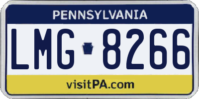 PA license plate LMG8266