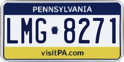 PA license plate LMG8271