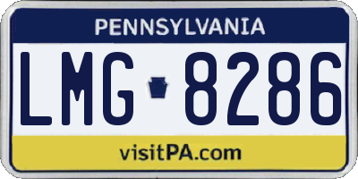 PA license plate LMG8286