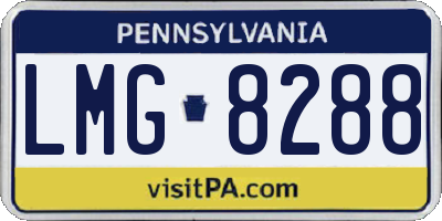 PA license plate LMG8288