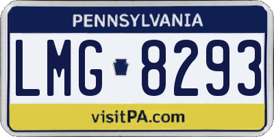 PA license plate LMG8293