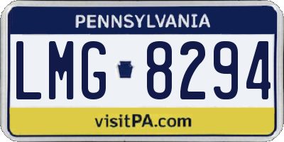 PA license plate LMG8294