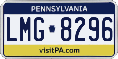 PA license plate LMG8296