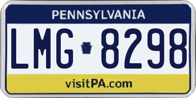 PA license plate LMG8298