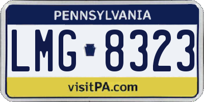 PA license plate LMG8323