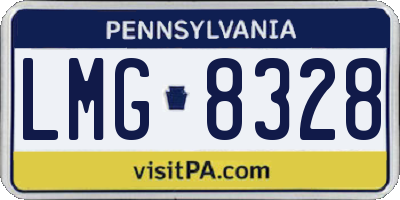PA license plate LMG8328