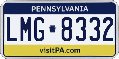 PA license plate LMG8332