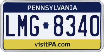 PA license plate LMG8340