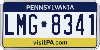 PA license plate LMG8341