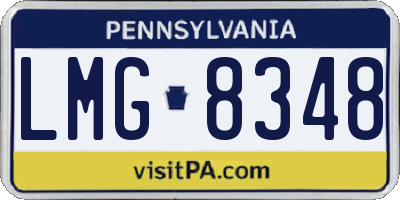 PA license plate LMG8348