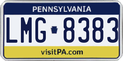 PA license plate LMG8383