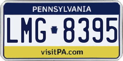 PA license plate LMG8395