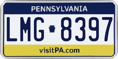 PA license plate LMG8397