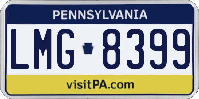 PA license plate LMG8399