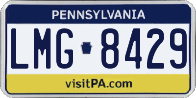 PA license plate LMG8429