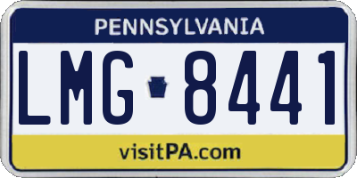 PA license plate LMG8441