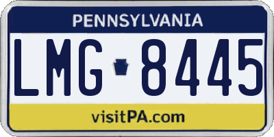 PA license plate LMG8445