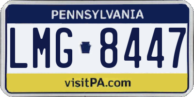 PA license plate LMG8447