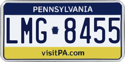 PA license plate LMG8455
