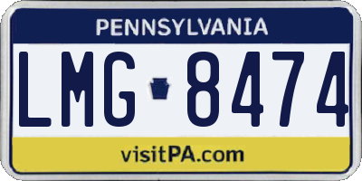 PA license plate LMG8474