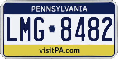 PA license plate LMG8482