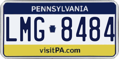 PA license plate LMG8484