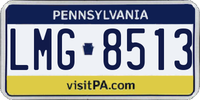 PA license plate LMG8513