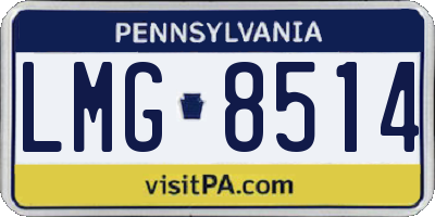 PA license plate LMG8514