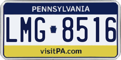 PA license plate LMG8516