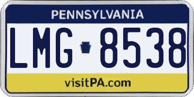 PA license plate LMG8538