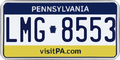 PA license plate LMG8553