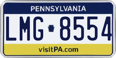 PA license plate LMG8554