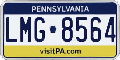 PA license plate LMG8564