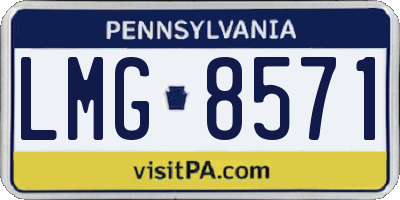 PA license plate LMG8571