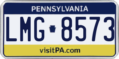 PA license plate LMG8573
