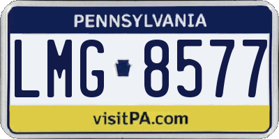 PA license plate LMG8577