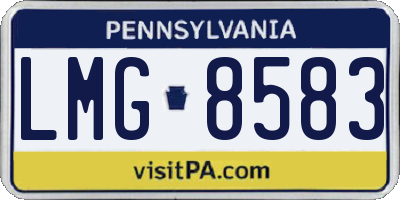 PA license plate LMG8583