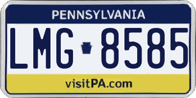 PA license plate LMG8585