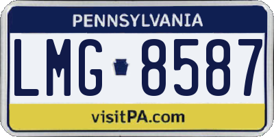 PA license plate LMG8587
