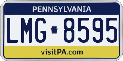 PA license plate LMG8595