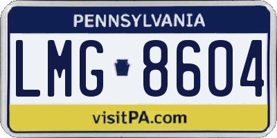 PA license plate LMG8604
