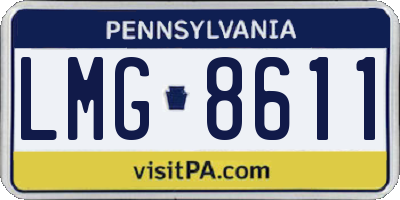 PA license plate LMG8611
