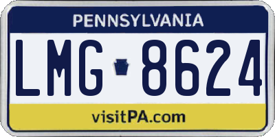 PA license plate LMG8624