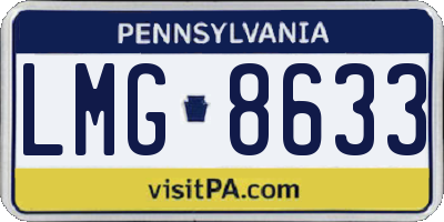 PA license plate LMG8633