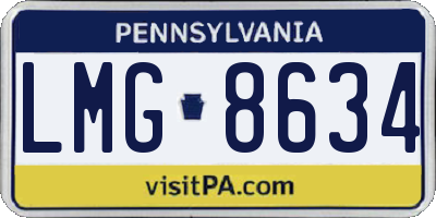 PA license plate LMG8634