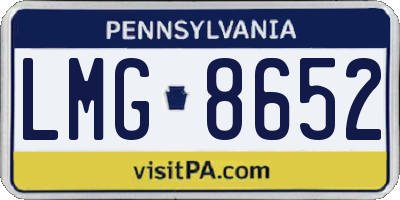 PA license plate LMG8652